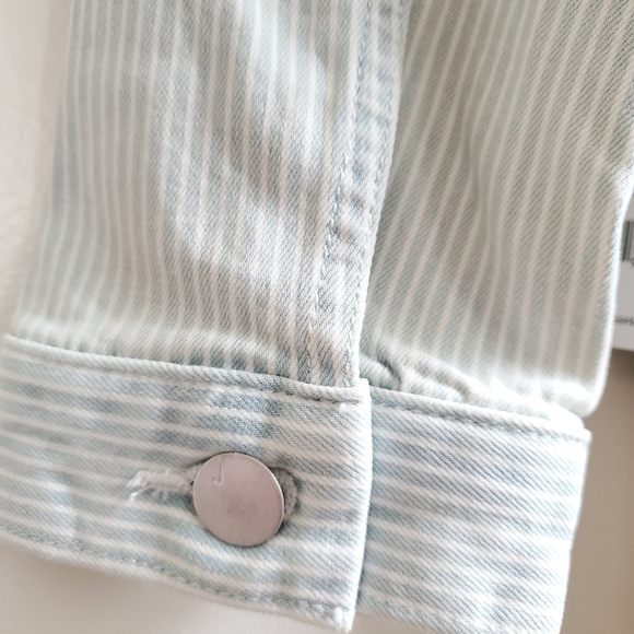 New J Brand Maxi Denim Bleach Striped Jacket Dress NWT Size XS - Picture 14 of 16